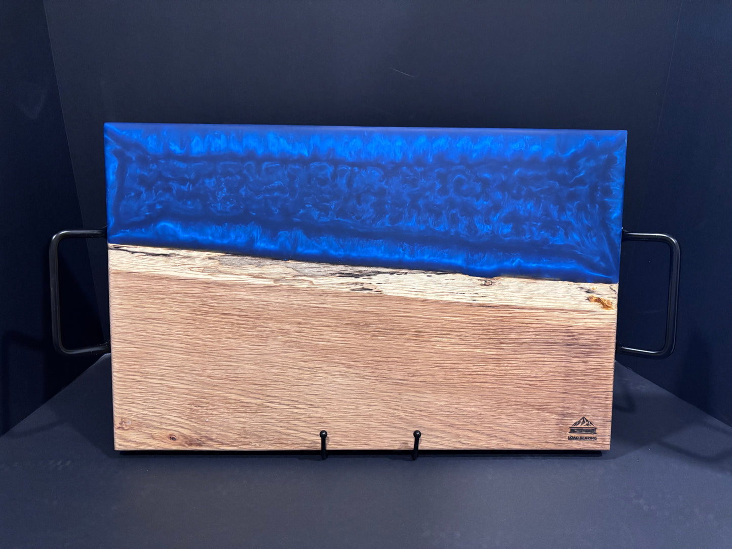 Handcrafted White Oak Serving Board | Purple Epoxy