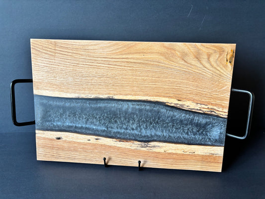 White Oak River Serving Board - Graphite Black