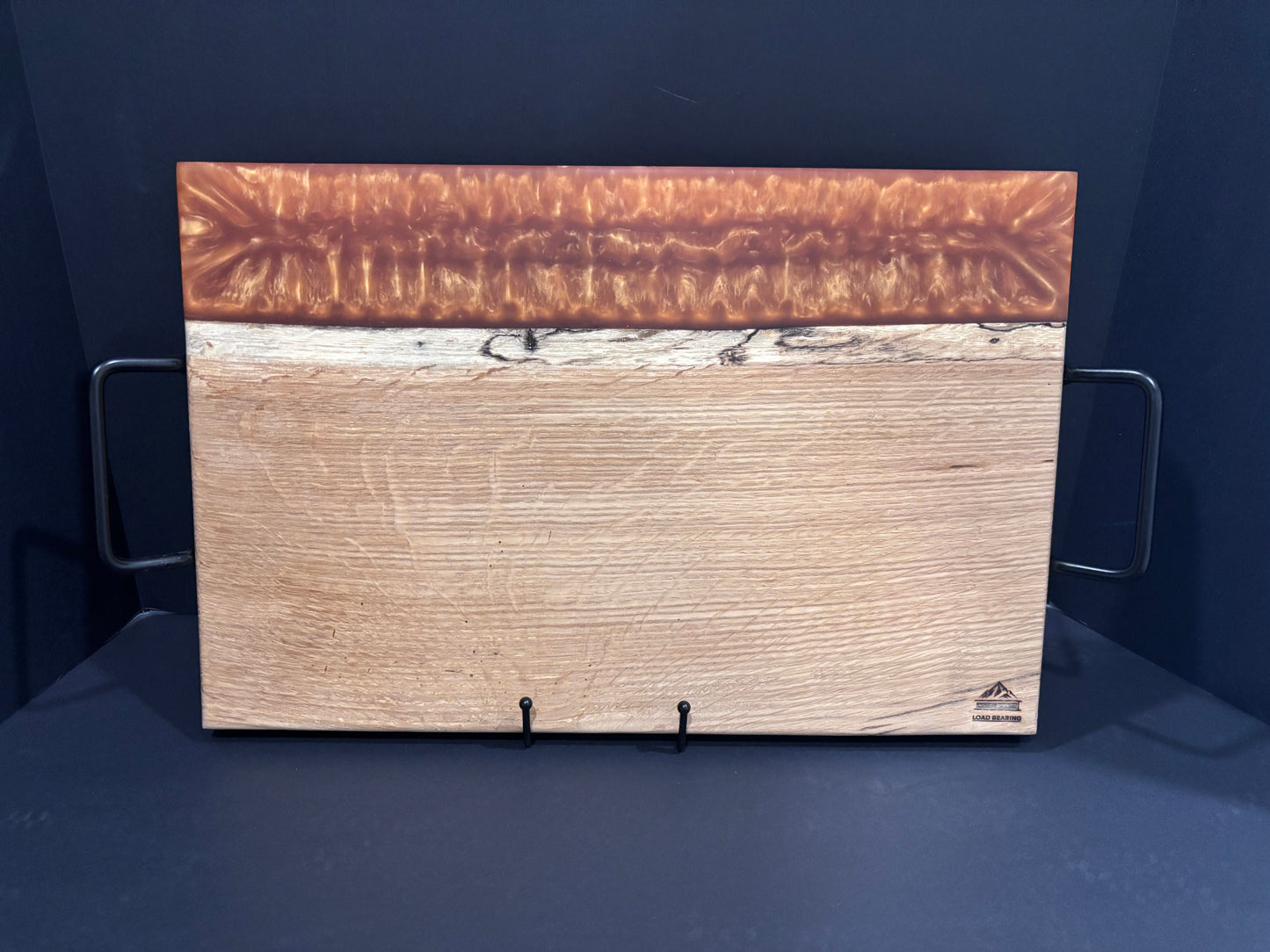 Handcrafted White Oak Serving Board | Copper Epoxy