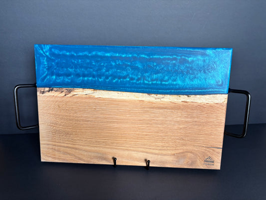 White Oak Serving Board - Light Blue